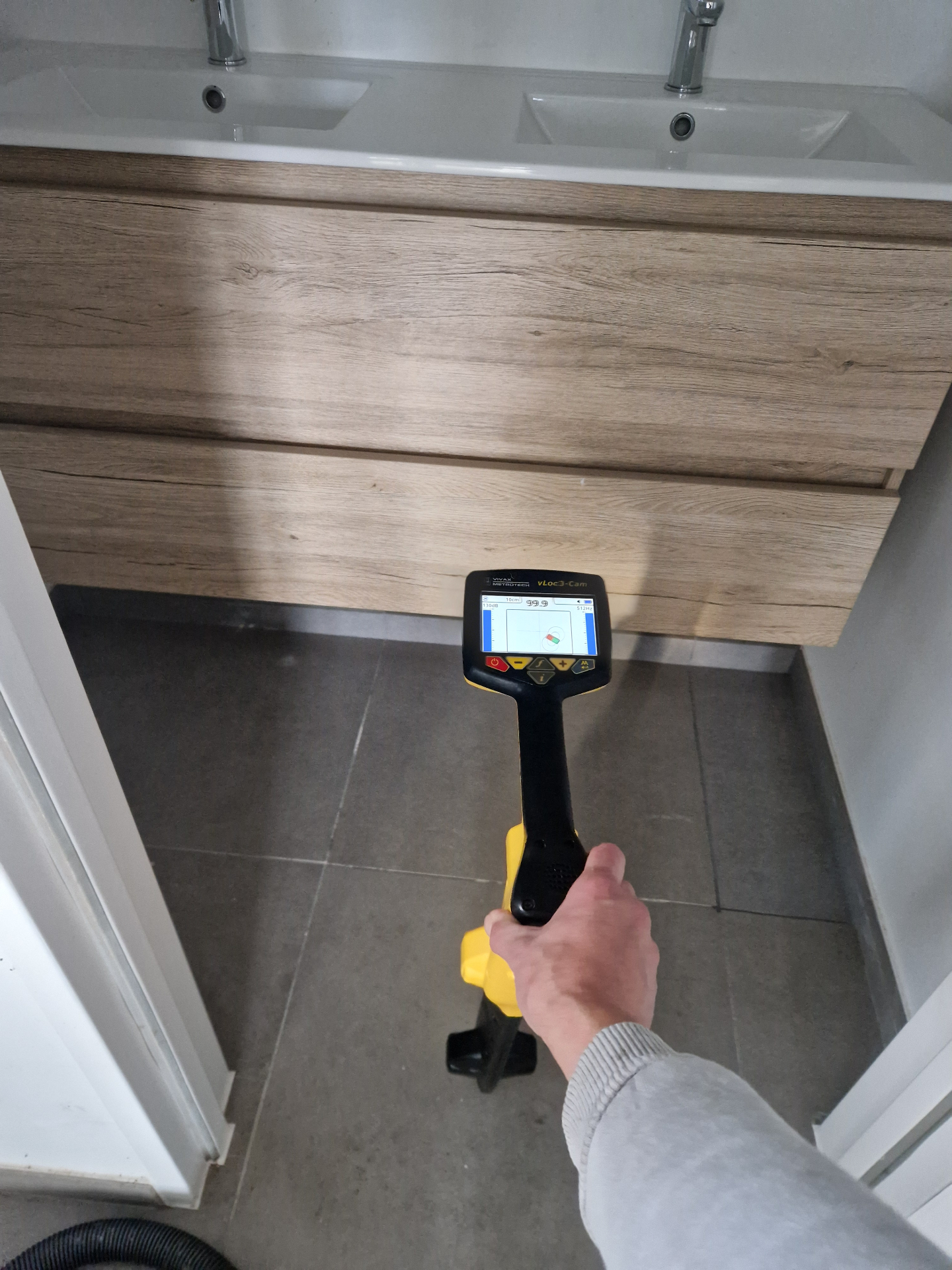 Lokaliseren sanitaire afvoer