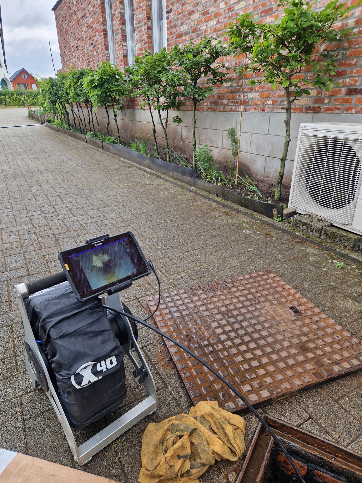 Camera-inspectie overloop septische put